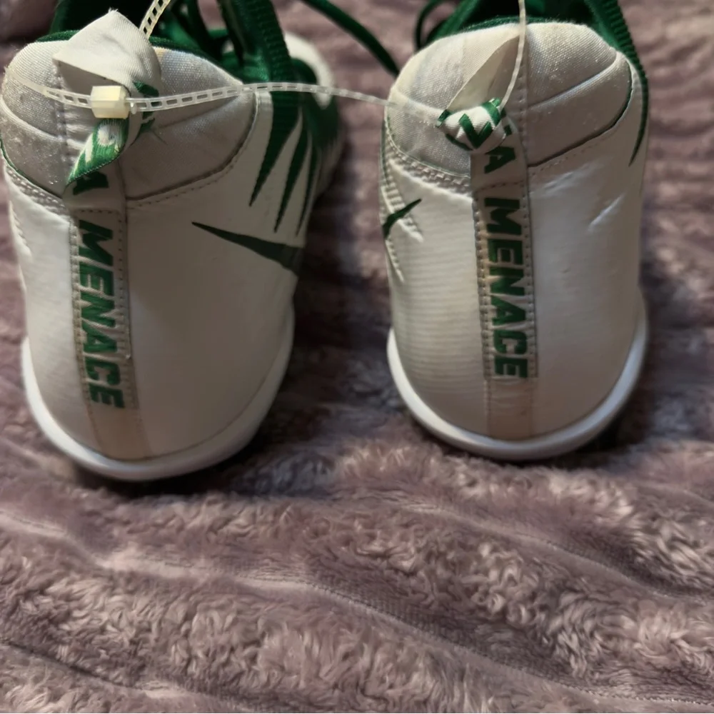 Alpha Menace Pro Mid Pine Green/White Cleats‎   sz 16